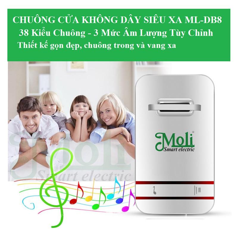 BỘ 2 CHUÔNG 1 NÚT NHẤN BÁO KHÁCH DB82C - HÀNG CHÍNH HÃNG