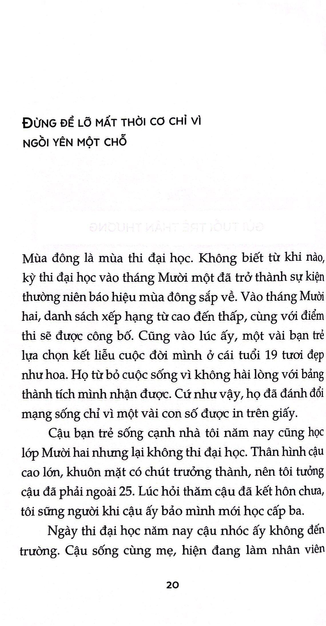 Gửi tuổi trẻ thân thương