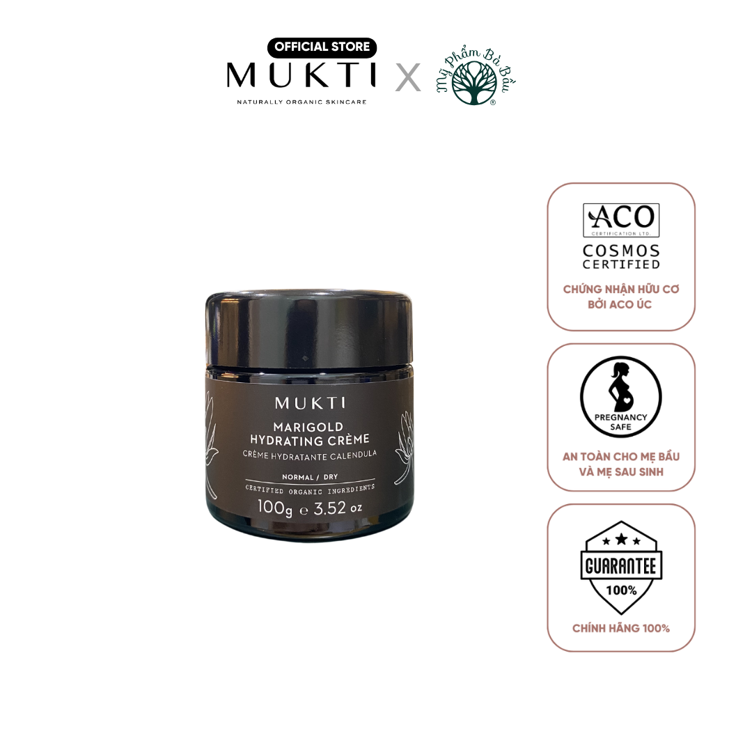 Kem Dưỡng Ẩm Chuyên Sâu, Phục Hồi Màng Ẩm Hữu Cơ Cao Cấp Mukti Marigold Hydrating Creme 100g
