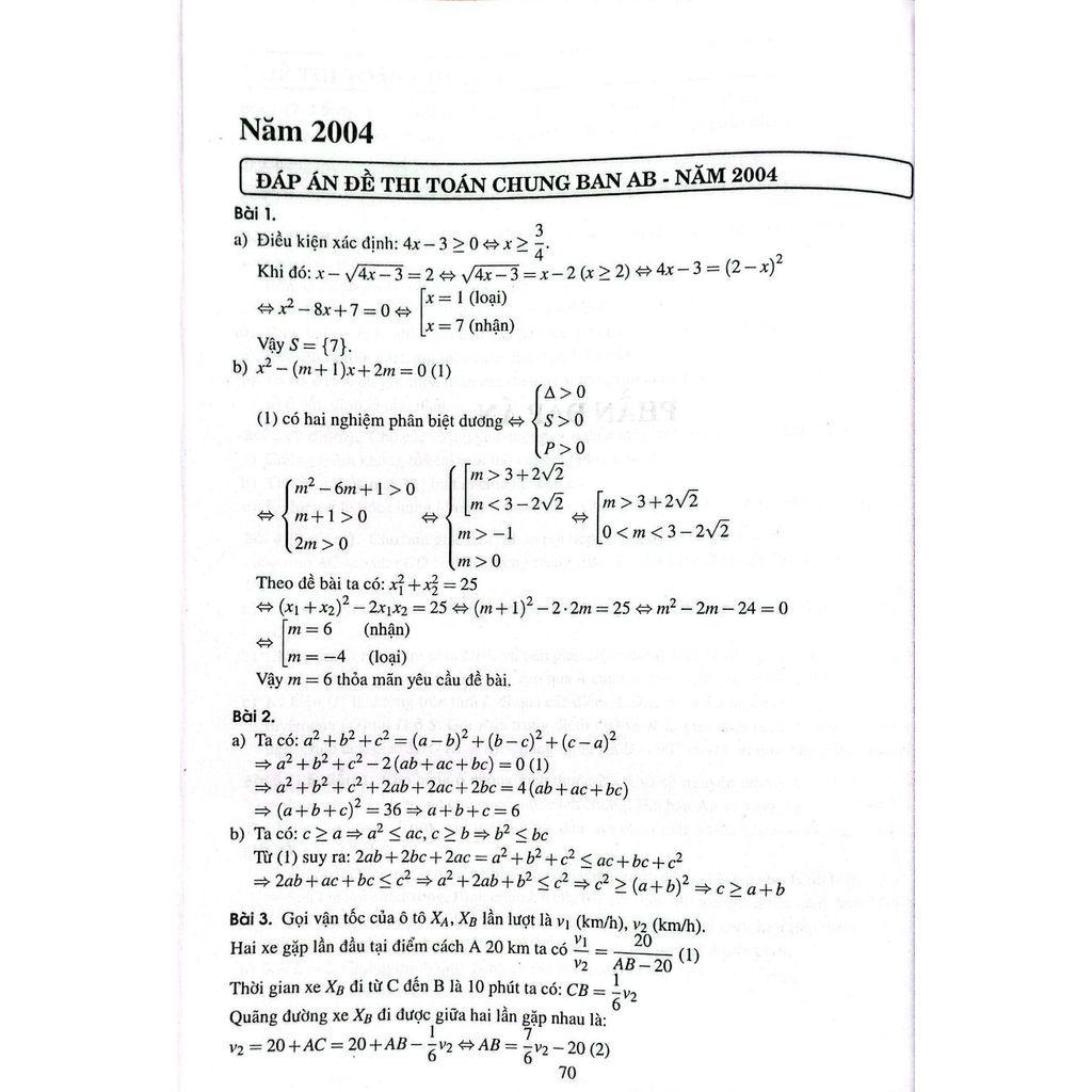 Sách - 30 Năm Đề Thi Tuyển Sinh Vào Lớp 10 Phổ Thông Năng Khiếu Môn Toán (1996 - 2025) - HA2
