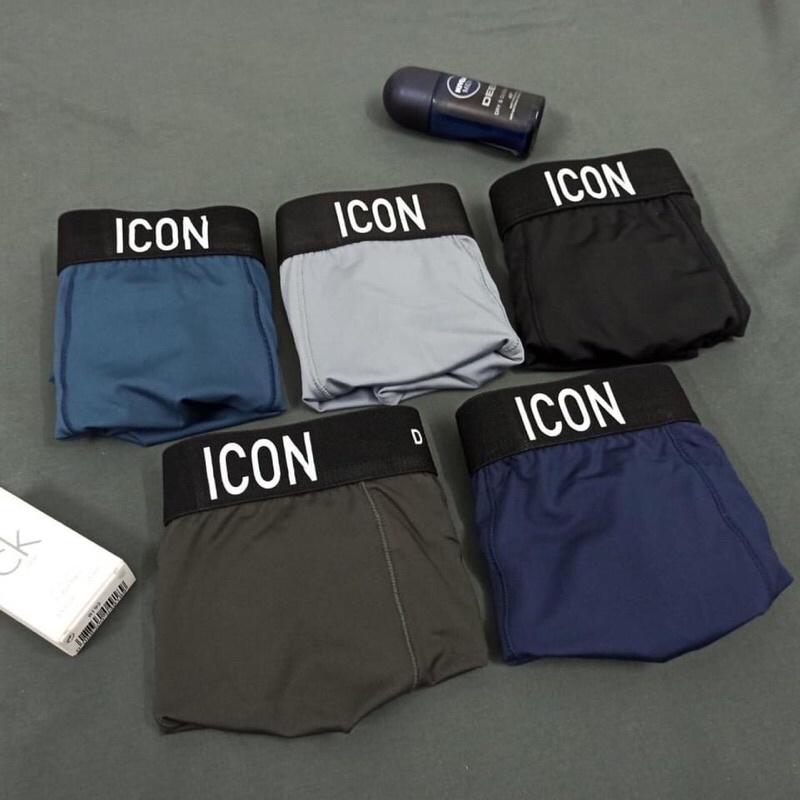 Quần Lót Nam Boxer Thun Lạnh ICON Co dãn 4 chiều, Quần sịp Nam Thun Lạnh Boxer ICON Denim Loại 1