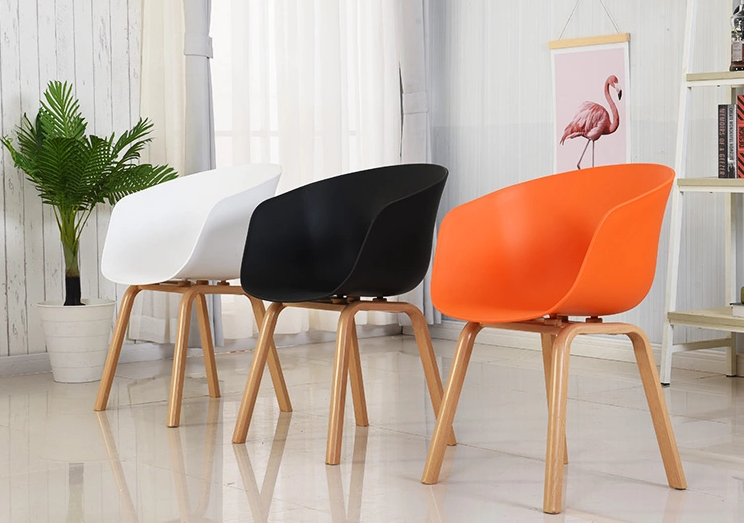Ghế ăn HAY 2-S Thân nhựa PP chân sắt sơn ép nhiệt vân gỗ đẹp giày dặn bền chắc cao cấp nhập khẩu