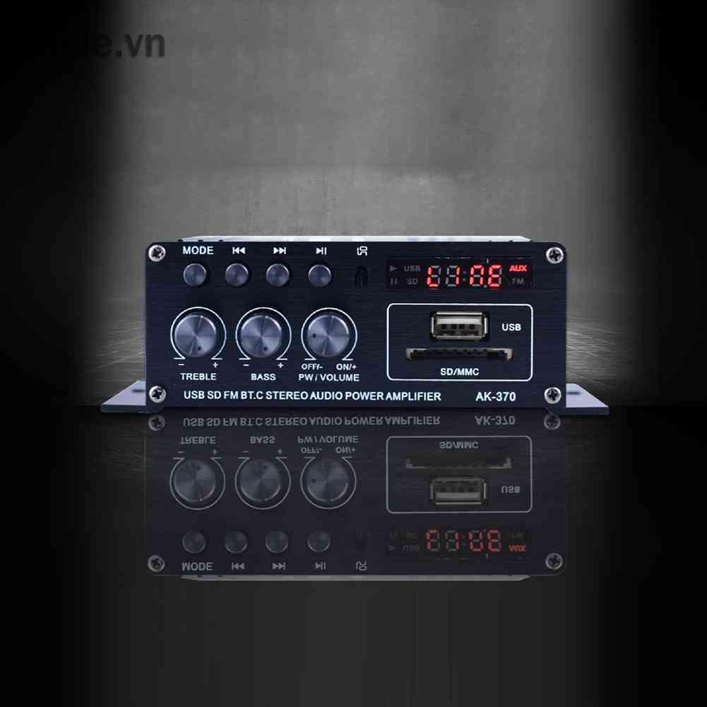 Bộ Khuếch Đại Âm Thanh Kỹ Thuật Số Bluetooth AK-370 HIFI Kênh 2.0 12V