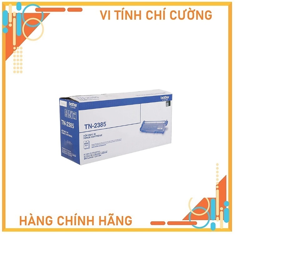 Mực In Laser Brother TN-2385 , Mực In Laser Trắng Đen Sử Dụng Cho Máy In Brother L2321D, L2366DW, L2361DN, L2520D, L2701D, L2701DW - Hàng chính hãng