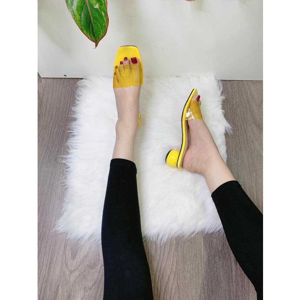 Dép gót tròn quai màu