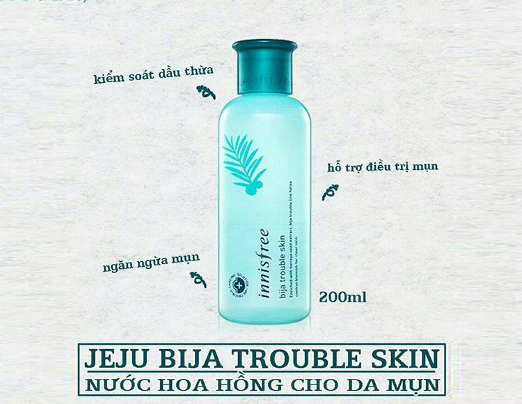 Nước Cân Bằng Từ Dầu Bija Innisfree Bija Trouble Skin (200ml)