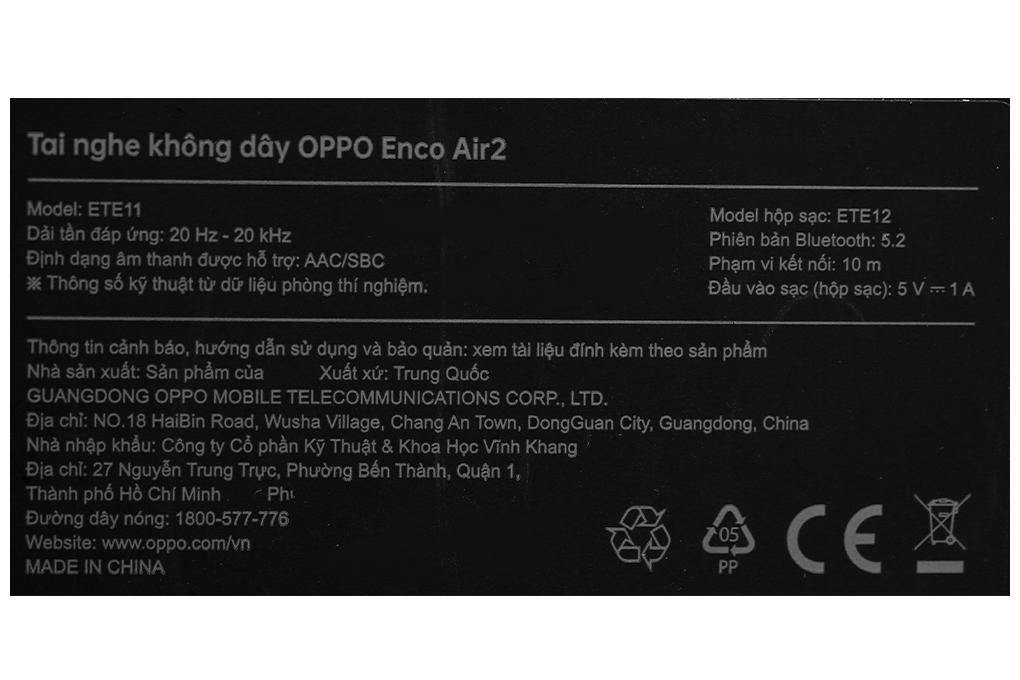 Tai nghe Bluetooth TWS OPPO ENCO Air 2 ETE11 - Hàng chính hãng