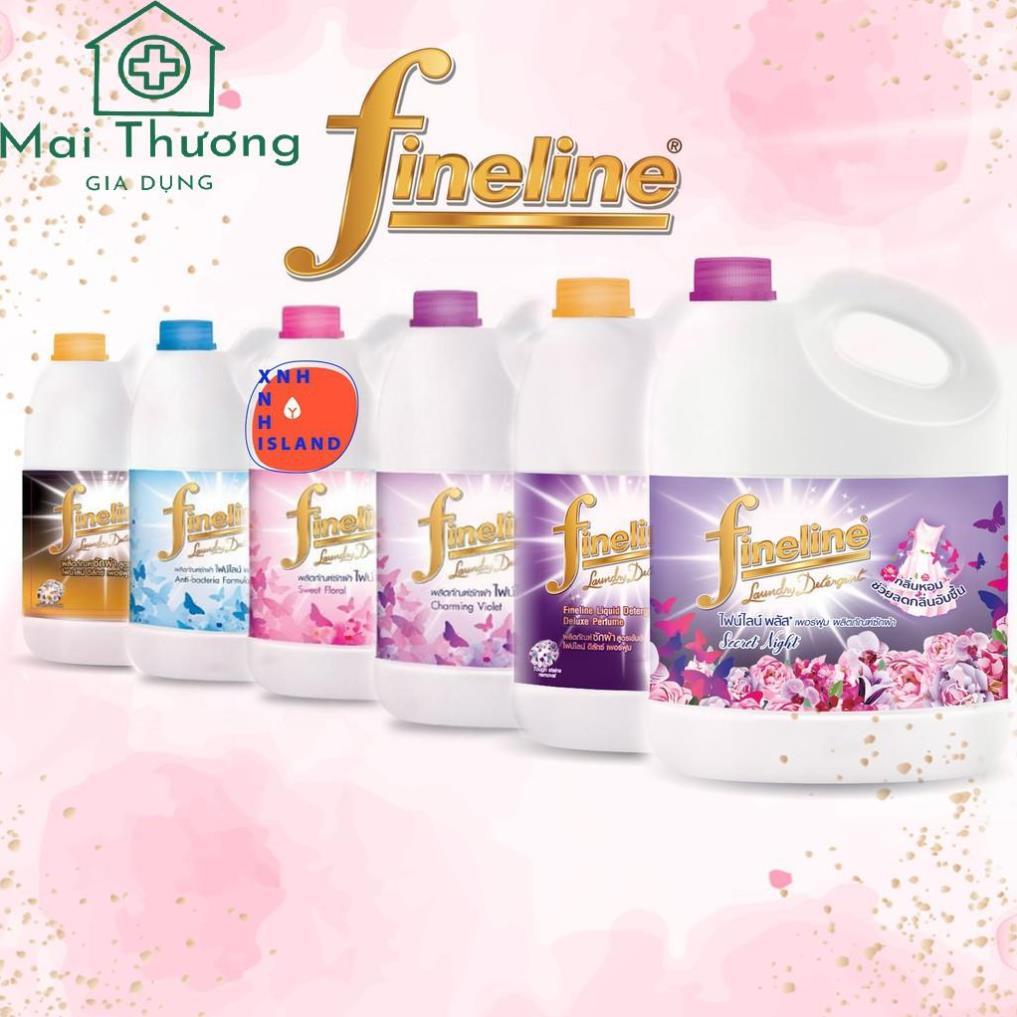 Combo 4 Can Nước Giặt Quần Áo FINELINE Thái Lan Chính Hãng Vừa giặt Vừa Xả Tiết Kiệm Chi Phí