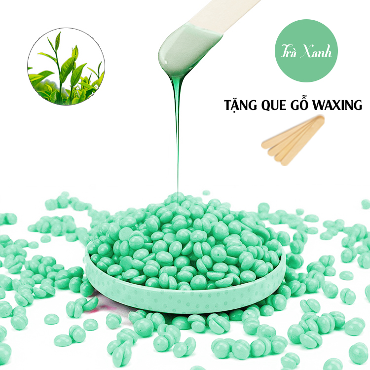500g SÁP WAX TẨY LÔNG NÓNG CAO CẤP – Wax Lông Tại Nhà Dễ Dàng, An Toàn,  Hiệu Qủa – Phù hợp mọi loại da, Hiệu quả wax tẩy lông nách, wax tẩy lông vùng kín, bikini, wax lông tại nhà, tẩy tế bào chết – trà xanh
