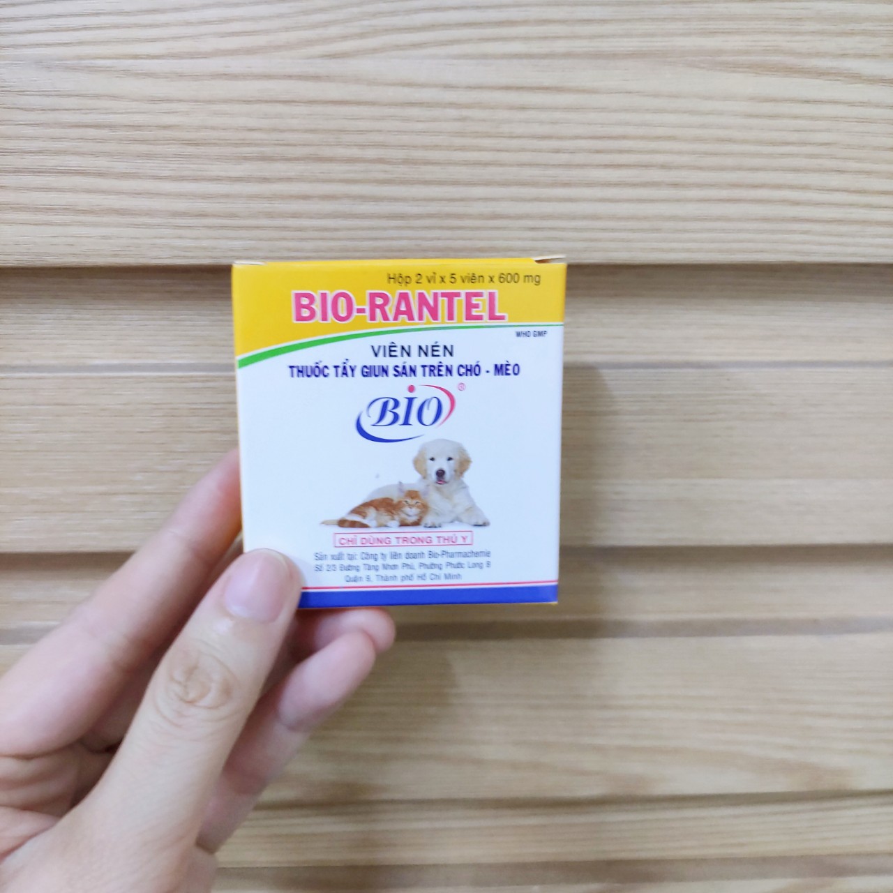 Viên Xổ Giun Tẩy Giun Sán Cho Chó Mèo Bio-Rantel 600mg