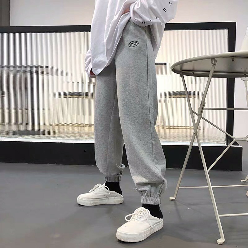 quần jogger nữ spun unisex vải cá 3 màu