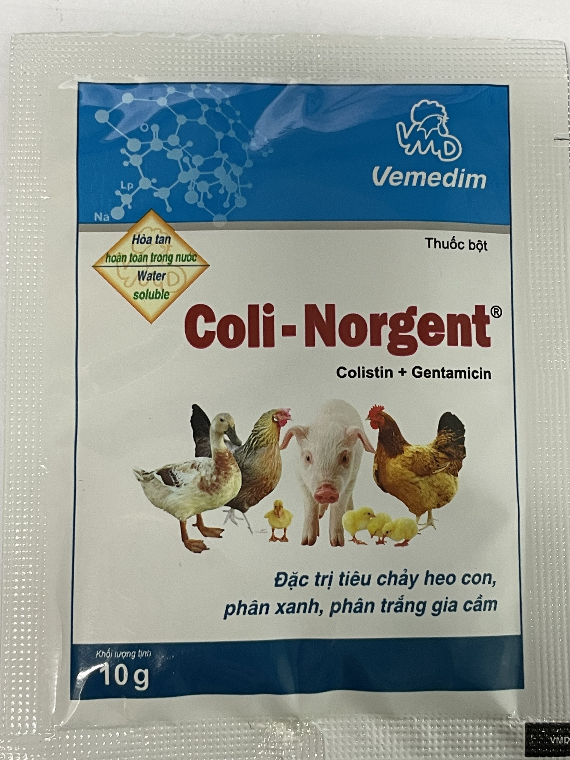 COLI NORGENT - ĐẶC TR.Ị TIÊU CHẢY HEO CON, PHÂN XANH, PHÂN TRẮNG, GIA CẦM