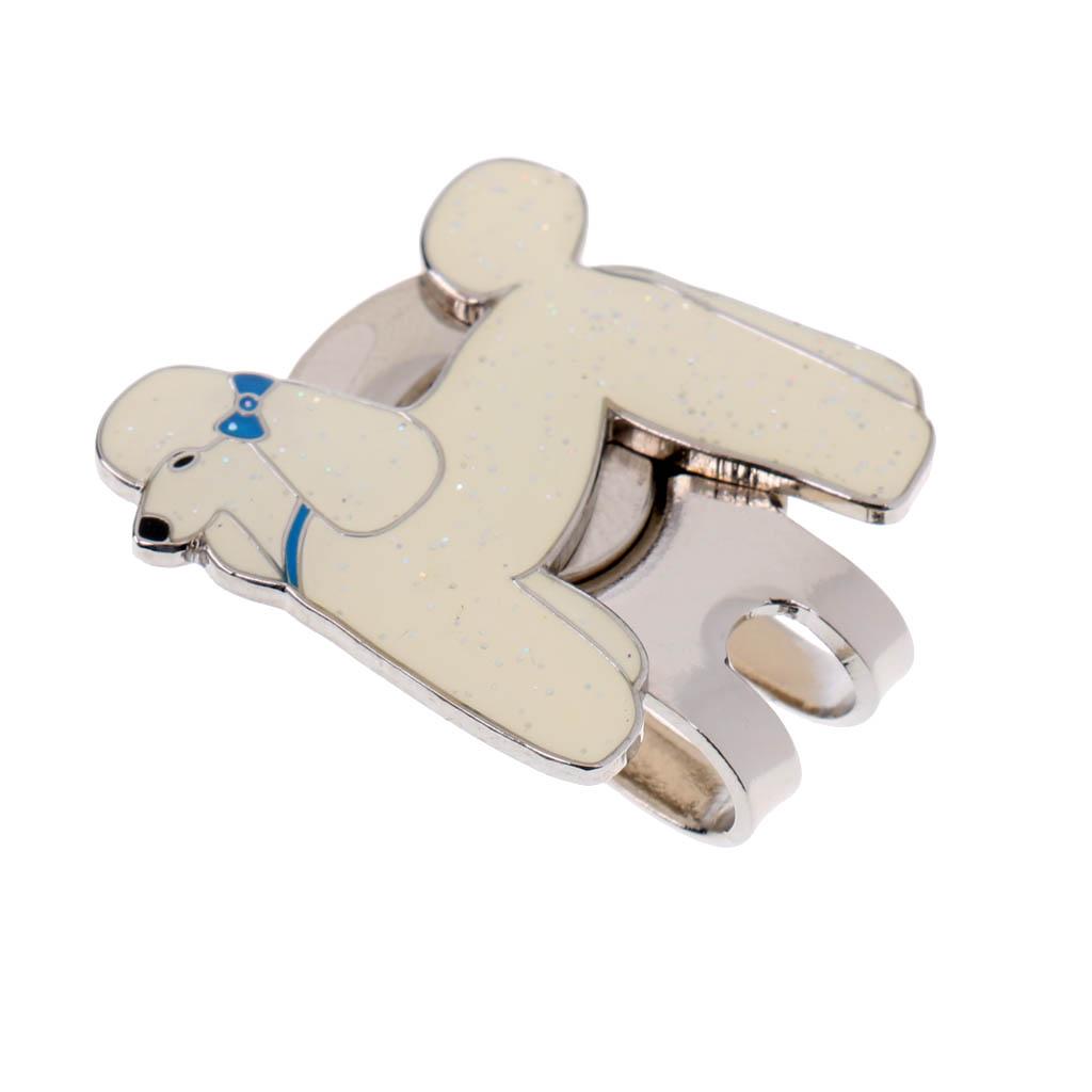 Sturdy Lovely Pet Dog Design Magnetized Hat Cap Visor Clip-on Golf Ball Marker