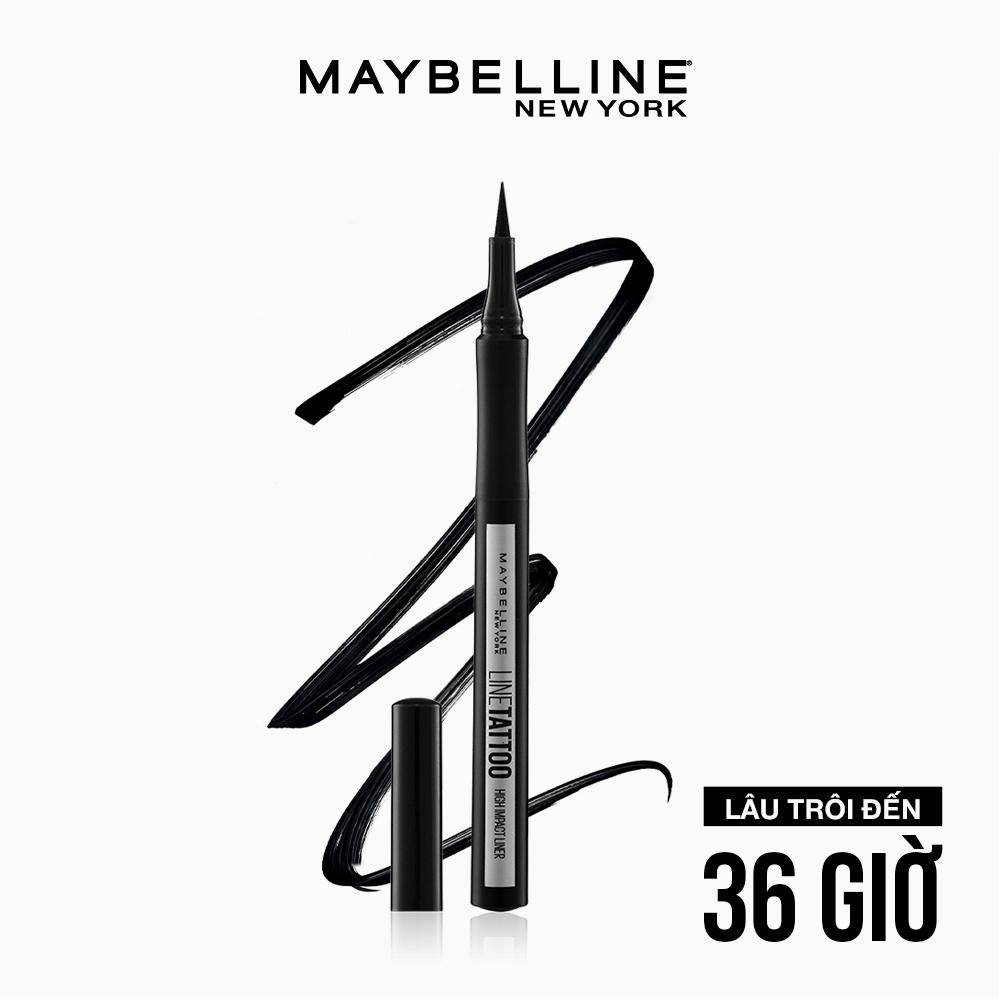 Bút Kẻ Mắt Nước Lâu Trôi 36H Không Thấm Nước Maybelline New York Line Tattoo High Impact Liner 1g