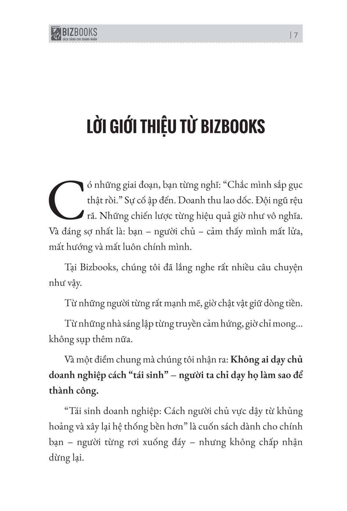 Sách - Tái Sinh Doanh Nghiệp - Cách Người Chủ Vực Dậy Từ Khủng Hoảng Và Xây Lại Hệ Thống Bền Hơn
