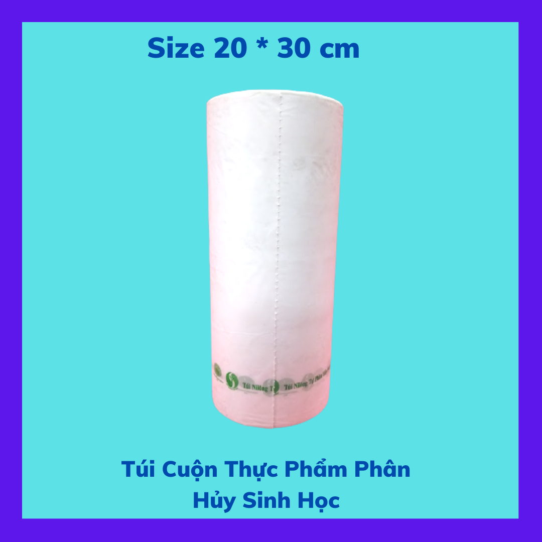 4 Kí Túi Ni Lông Đựng Thực Phẩm - Phân Hủy Sinh Học - Dạng cuộn - Màu Trắng Sữa - 5 Size / 4 Kilograms Of Bio-Degradable Nylon Food Bags - In Roll - Color Milk White - 5 Sizes