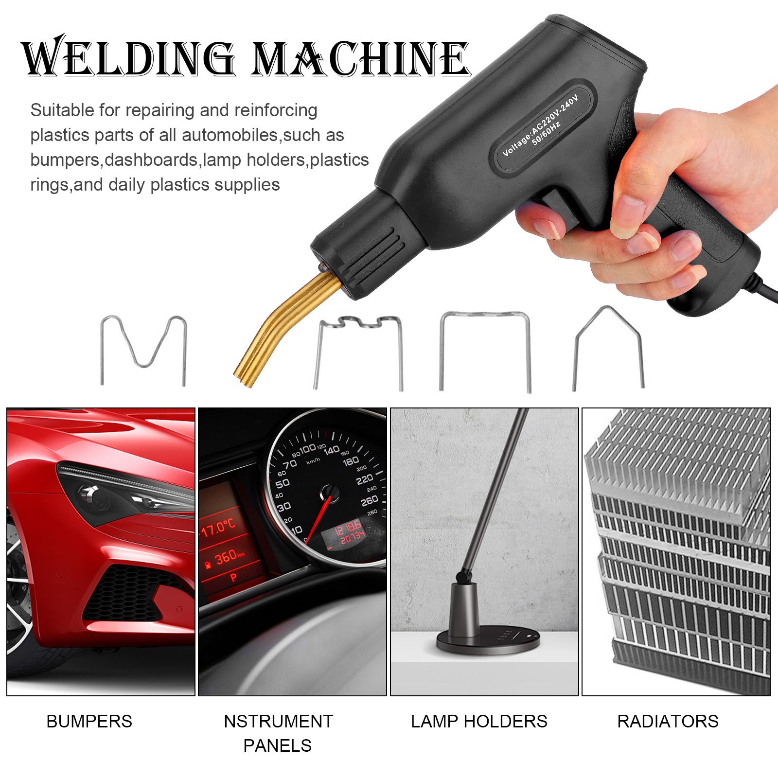 Car Bumper Hot Stapler Welding Machine with Staples Tools 110V Black