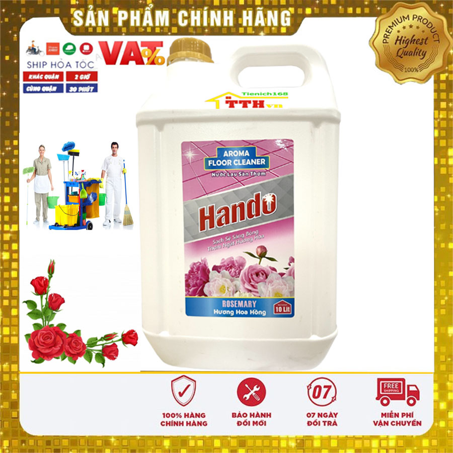 [NHÀ SẠCH THÌ MÁT] Nước thơm lau sàn Hando 10L Hương Quế dùng cho Nhà hàng,khách sạn,vệ sinh công nghiệp