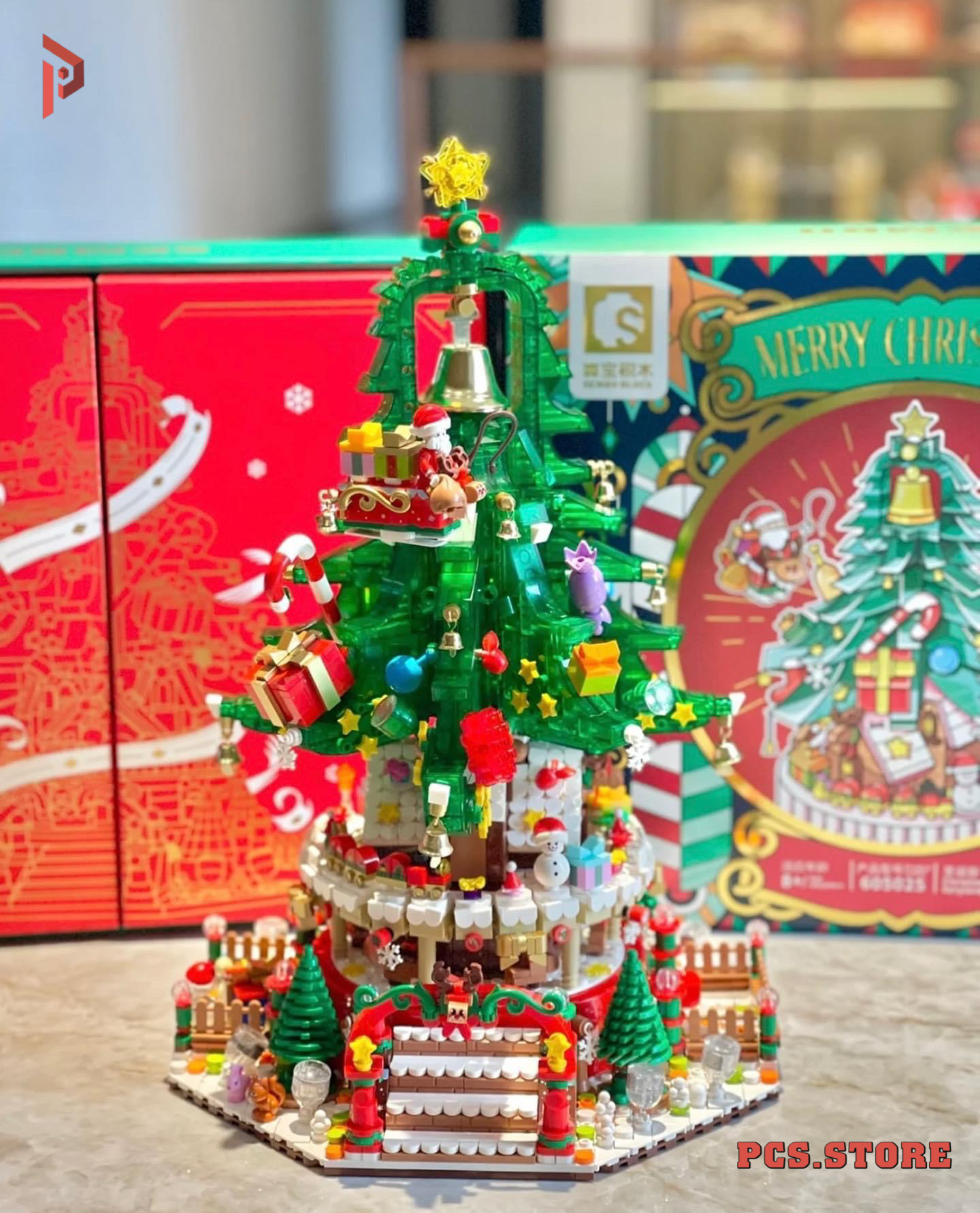 Đồ Chơi Lắp Ráp Mô Hình Cây Thông Noel Sembo 42cm - PCS STORE