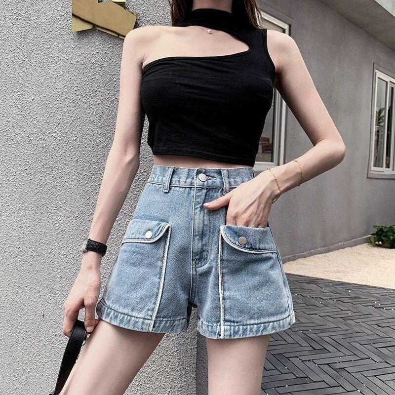 Quần Short Jeans Nữ Túi Viền Ulzzang - Quần Đùi Nữ Jeans SIêu Chất Q39