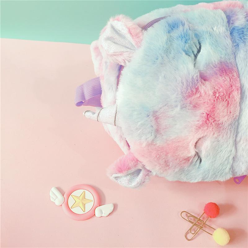 Hoạt Hình Dễ Thương Ba Lô Cô Gái Sang Trọng Kỳ Lân Lưng Dễ Thương Thời Trang Lông Thú Ba Lô Trẻ Em Schoolbag Túi Sách Cho Trẻ Em Quà Tặng Bé Gái