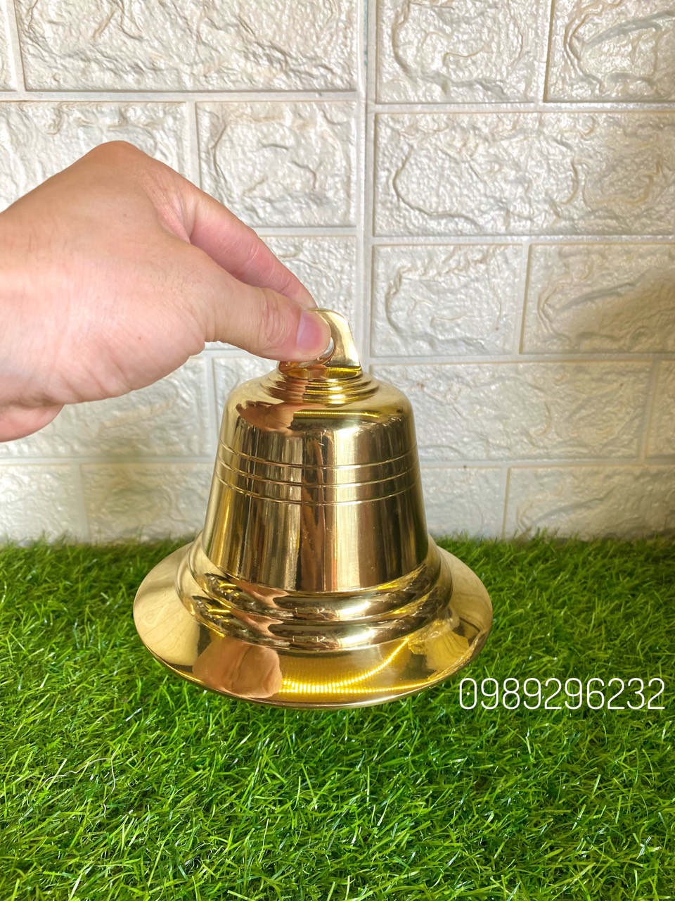 Chuông Lắc đồng vàng 6in - Chuông lắc 14,5cm