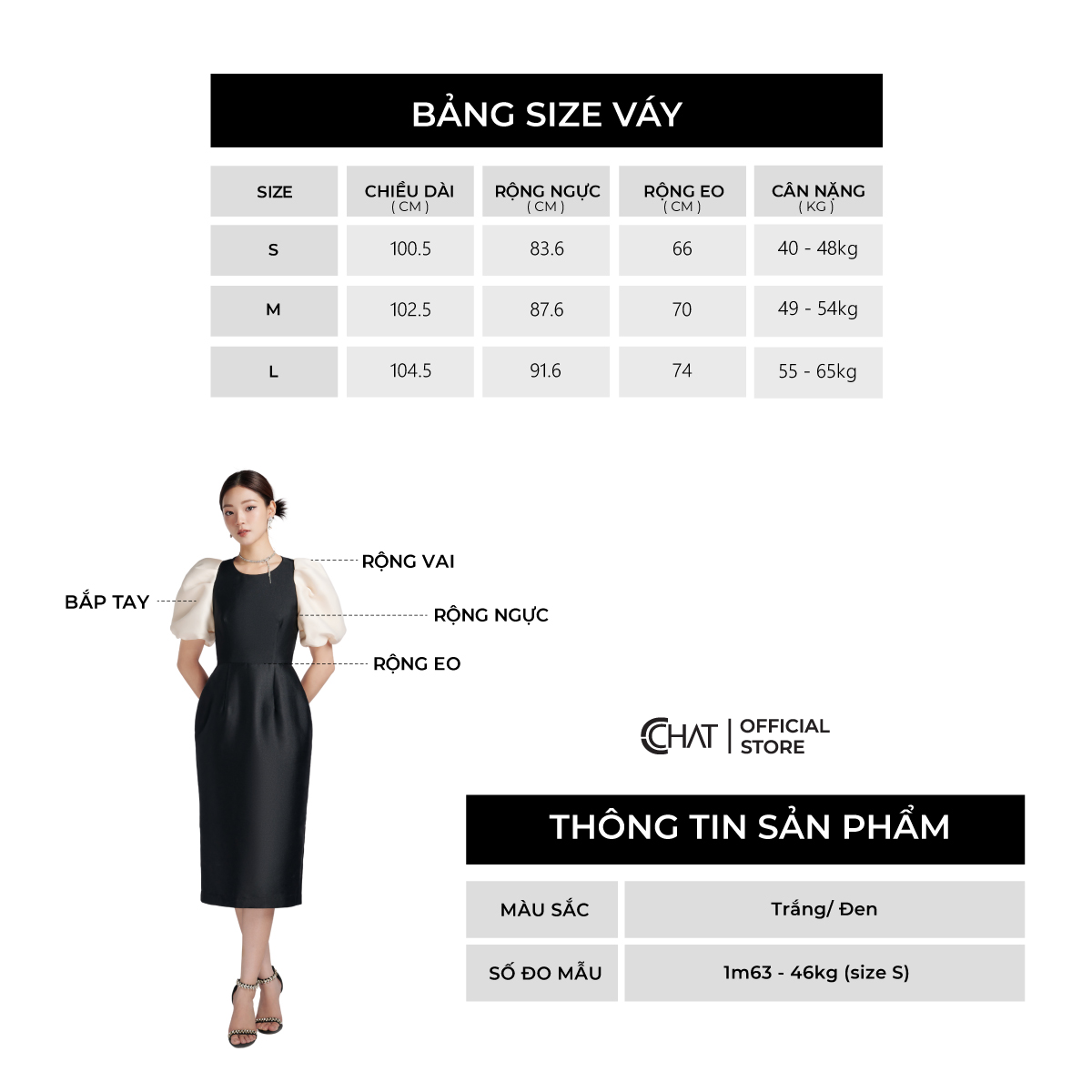 Đầm Nữ  Phối Tay Bom cổ Tròn Chất Tafta Cao Cấp 62VNB8016OT