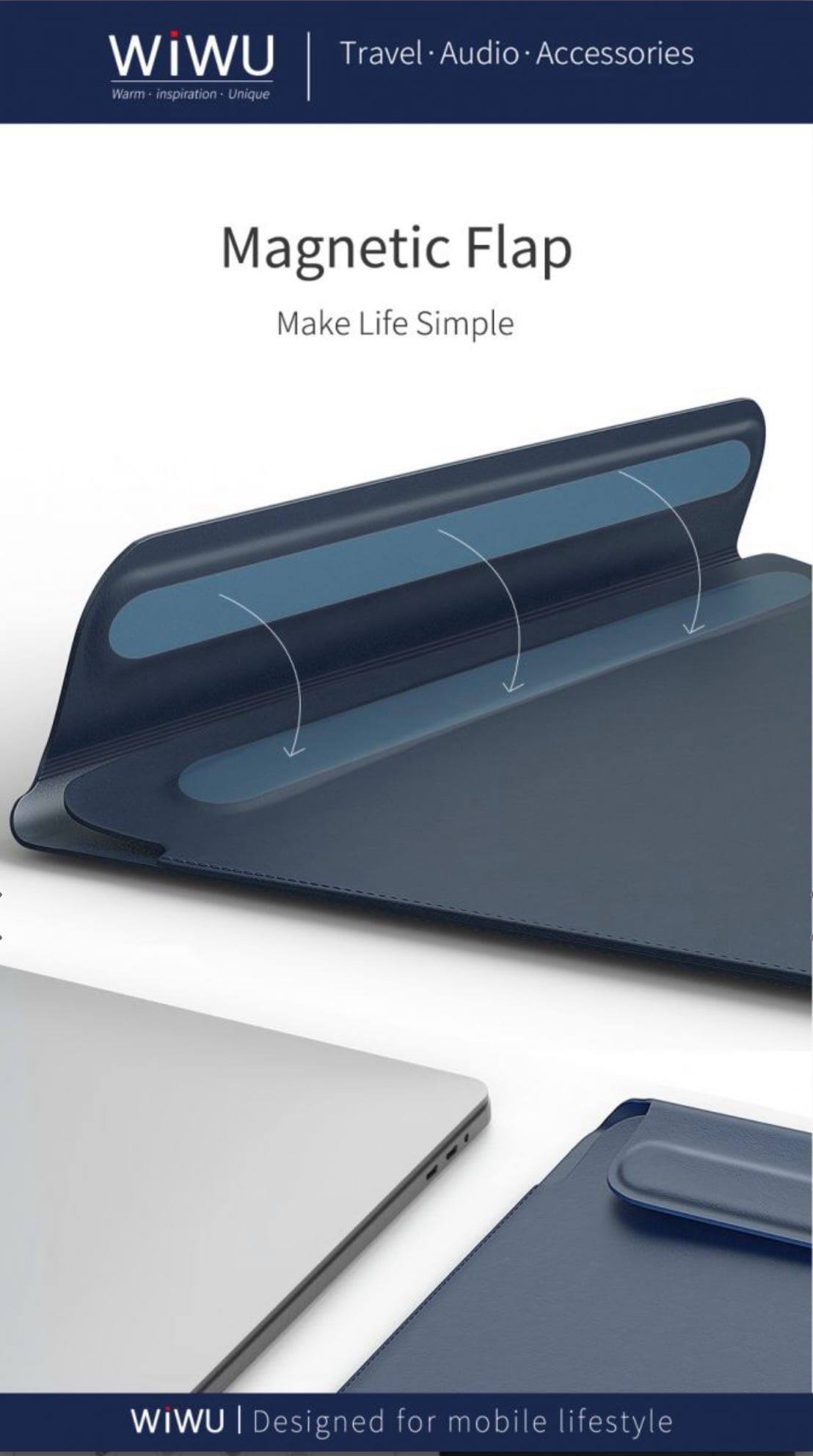 Bao Da Wiwu Skin Pro II Dành Cho Macbook, Laptop Thiết Kế Siêu Mỏng, Có Nắp Đóng Từ Tính An Toàn - Hàng Chính Hãng