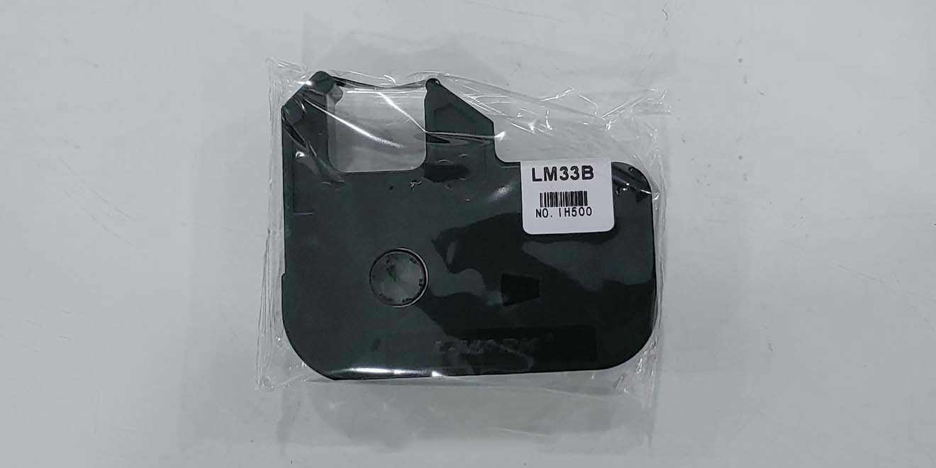 LM33B: Băng mực in cho máy in ống lồng đầu cốt LK-320 màu đen 12mm x 80m - Hàng chính hãng