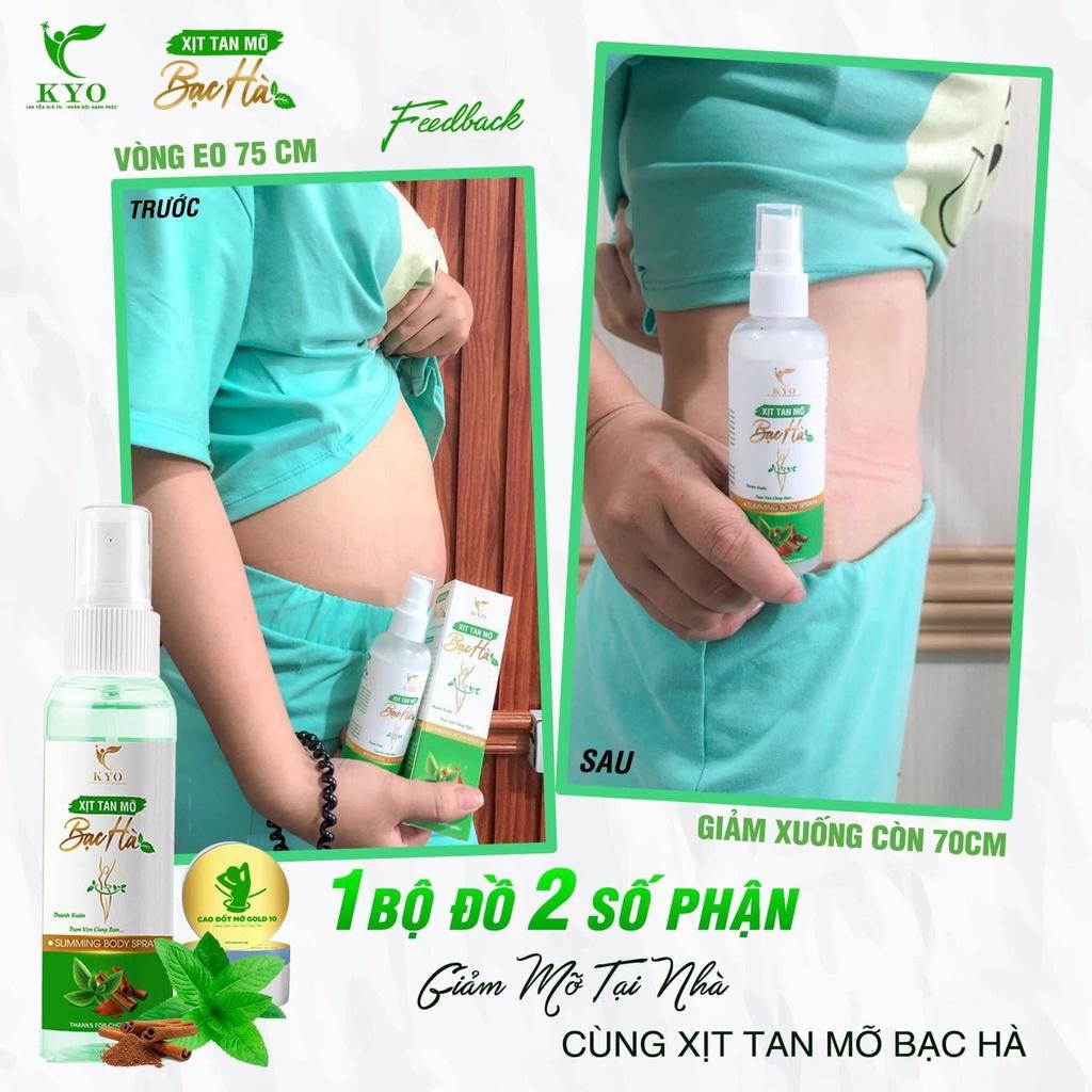 Xịt Tan Mỡ Bạc Hà 100ml giúp đào thải mỡ lấy lại vóc Dáng Chuẩn