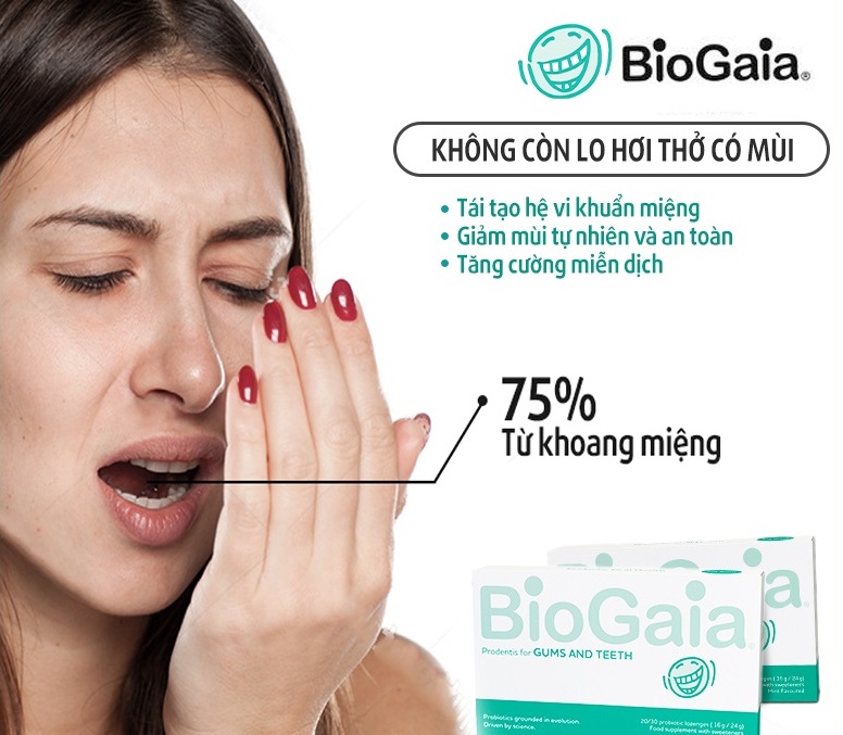 Viên ngậm Biogaia Prodentis Thụy Điển cân bằng Vi sinh vật, ngừa mảng bám, sâu răng, viêm nướu, nha chu