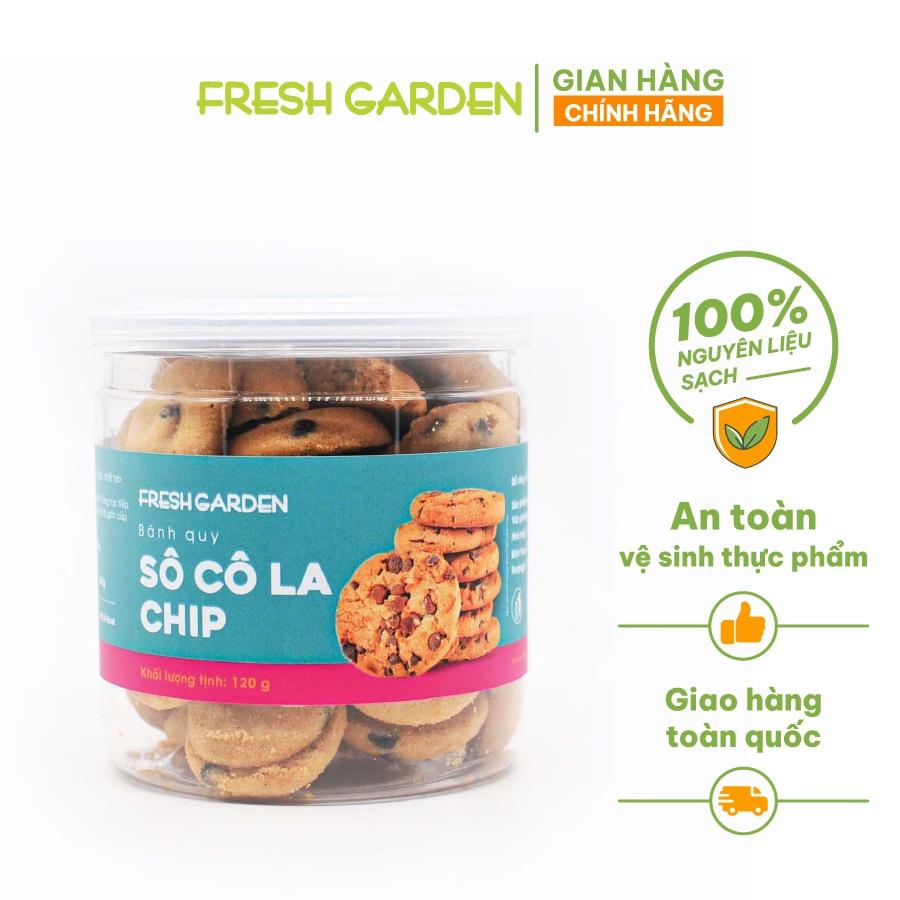 Bánh Quy Socola Chip FRESH GARDEN Đặc Biệt Thơm Ngon Giòn Tan Tuyệt Đỉnh Hộp 120g