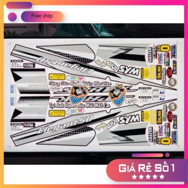 Tem rời dành cho Elegant spark bạc đen