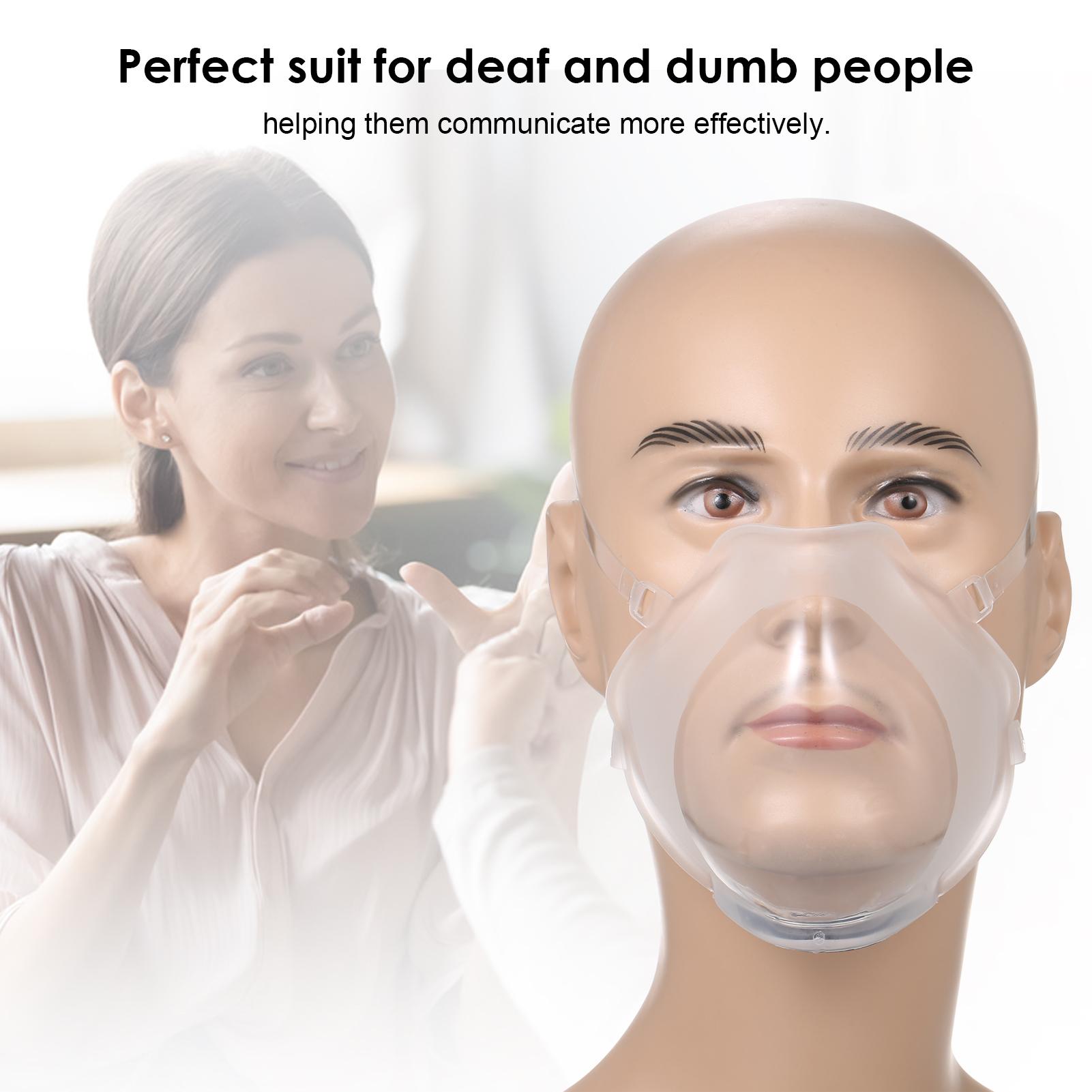 Transparent Face-Mask Reusable Face Protection Clear Face Shield Anti-Fog Visible Silicone Facial Cover
