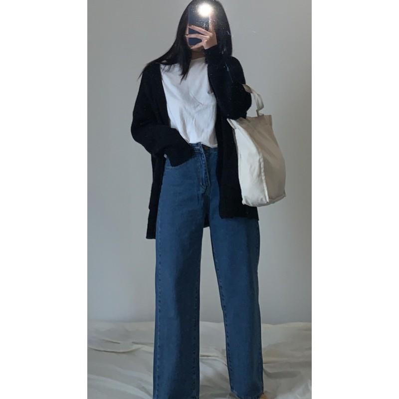 QUẦN JEANS ỐNG XUÔNG ( MIDI STRAIGHT JEANS )