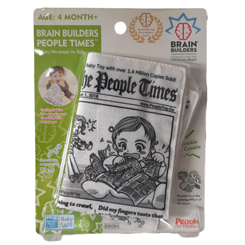 Đồ chơi trẻ sơ sinh 4 tháng tuổi - Phát triển xúc giác Baby Newspaper - Brain Builder TB073