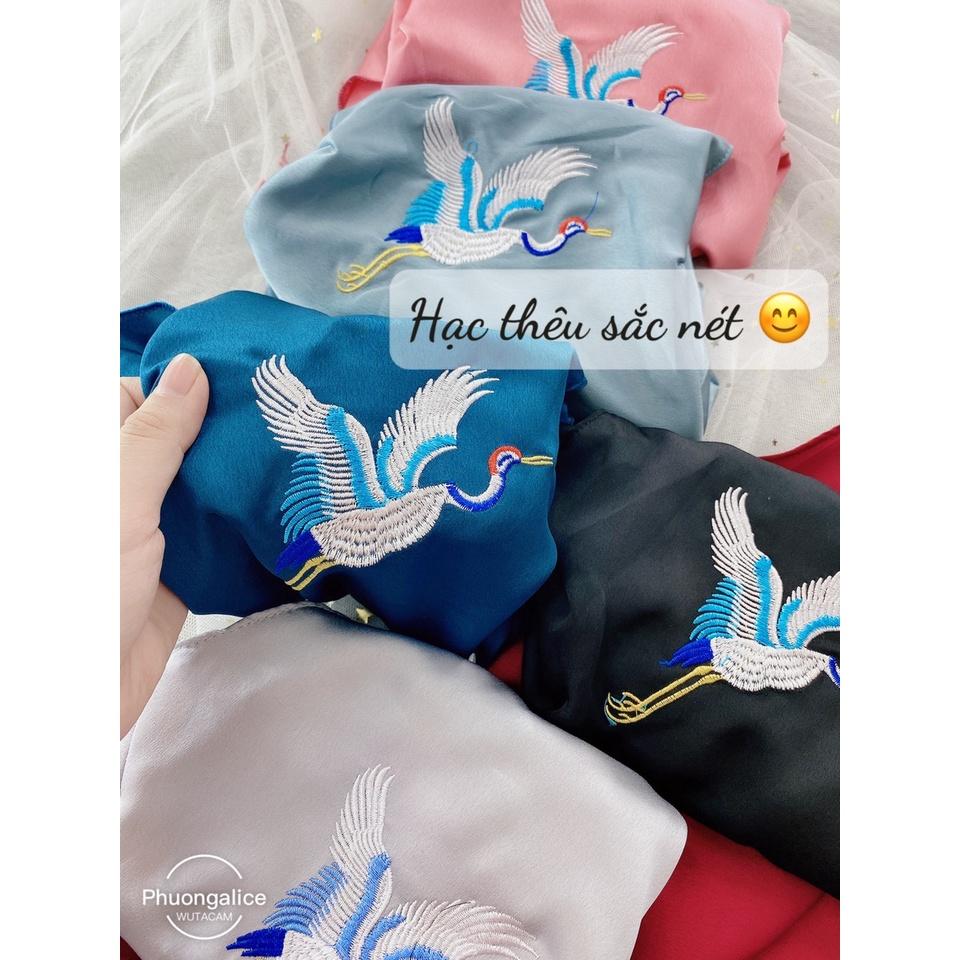 Sét yếm nữ gợi cảm hạc thêu chất satin, đồ ngủ sexy mùa hè- Phuongaliceshop