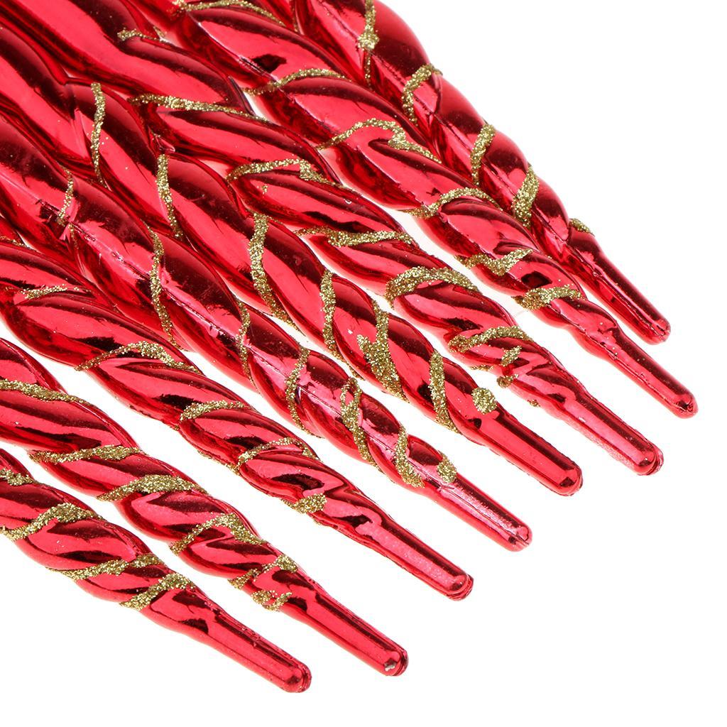 Christmas tree decoration Plastic Column Hanging Ornament Set of 8
