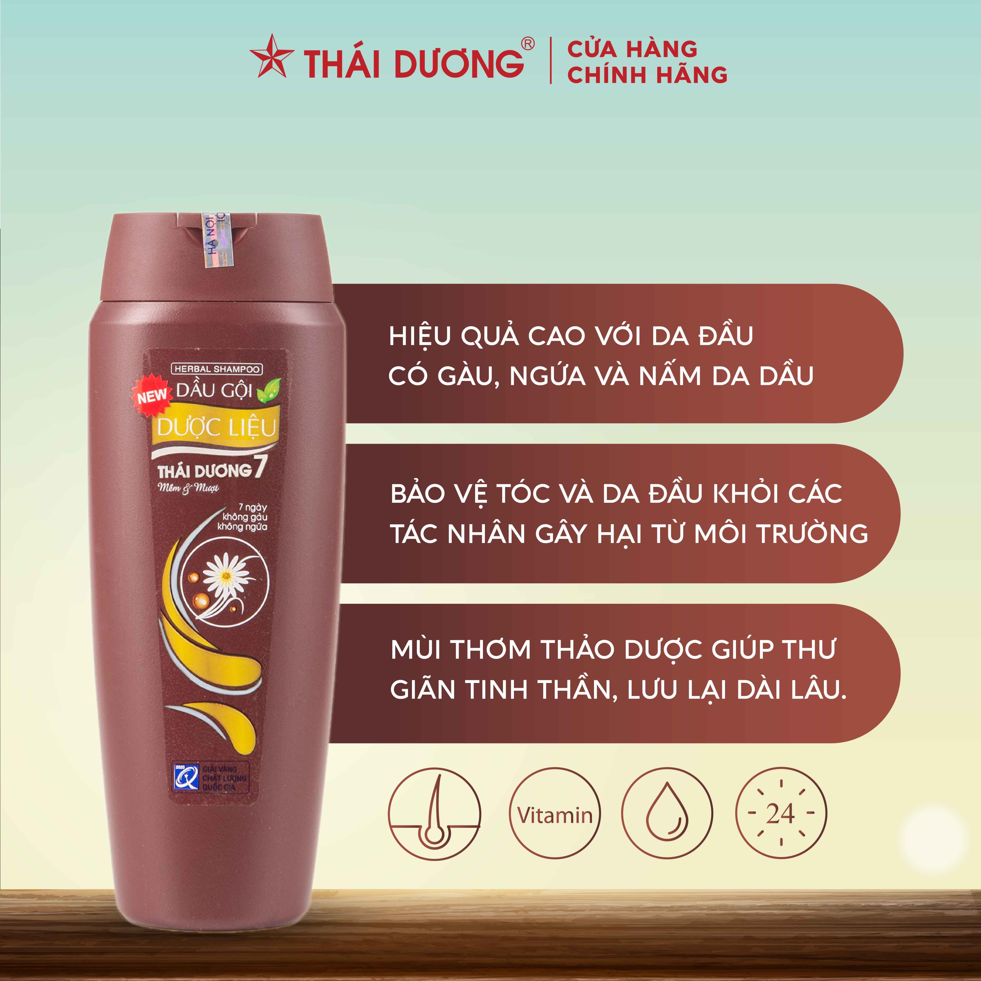 Dầu gội dược liệu Thái Dương 7 200ml / 480ml / 1100ml