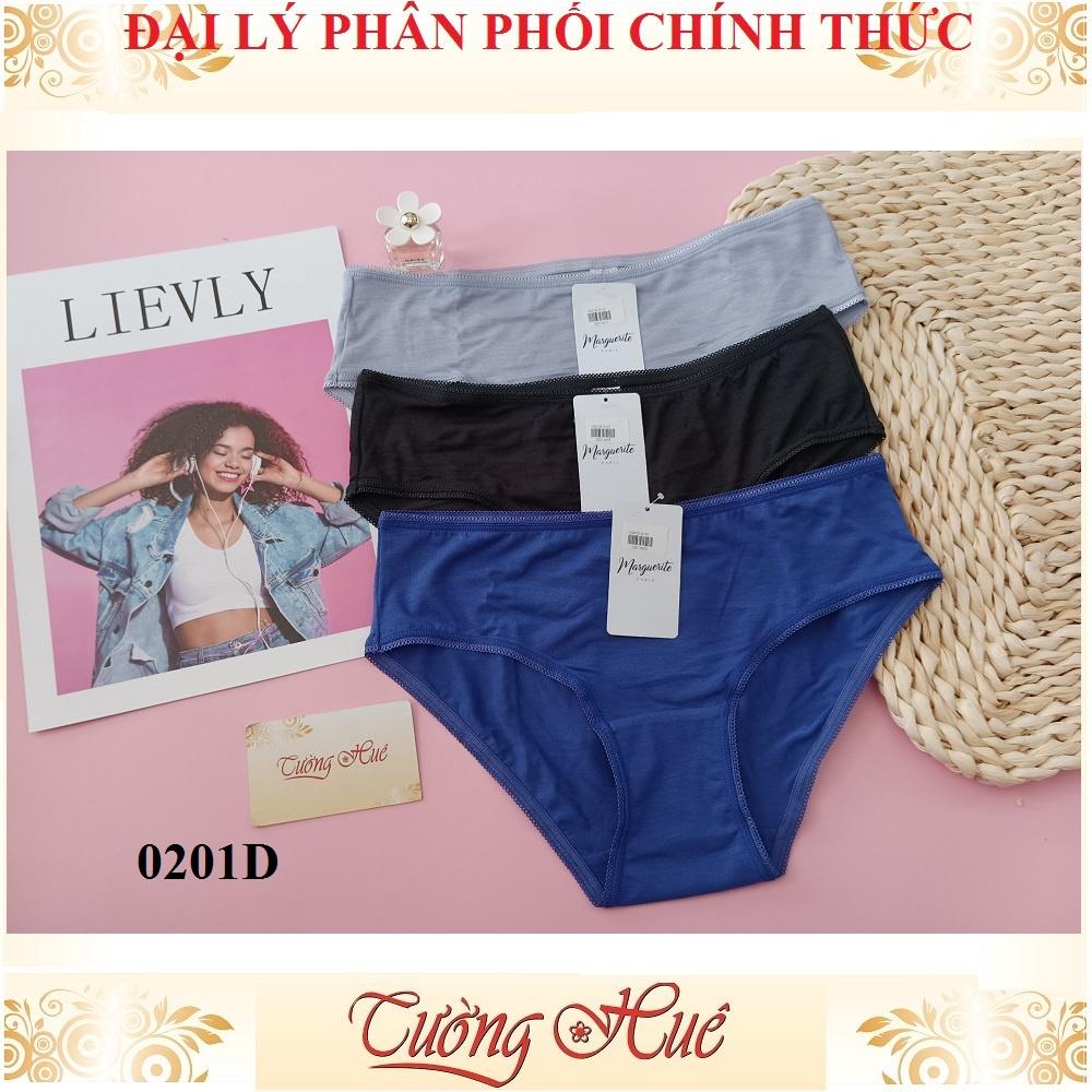 Quần lót nữ Marguerite Paris 0201D cotton trơn lưng cao .