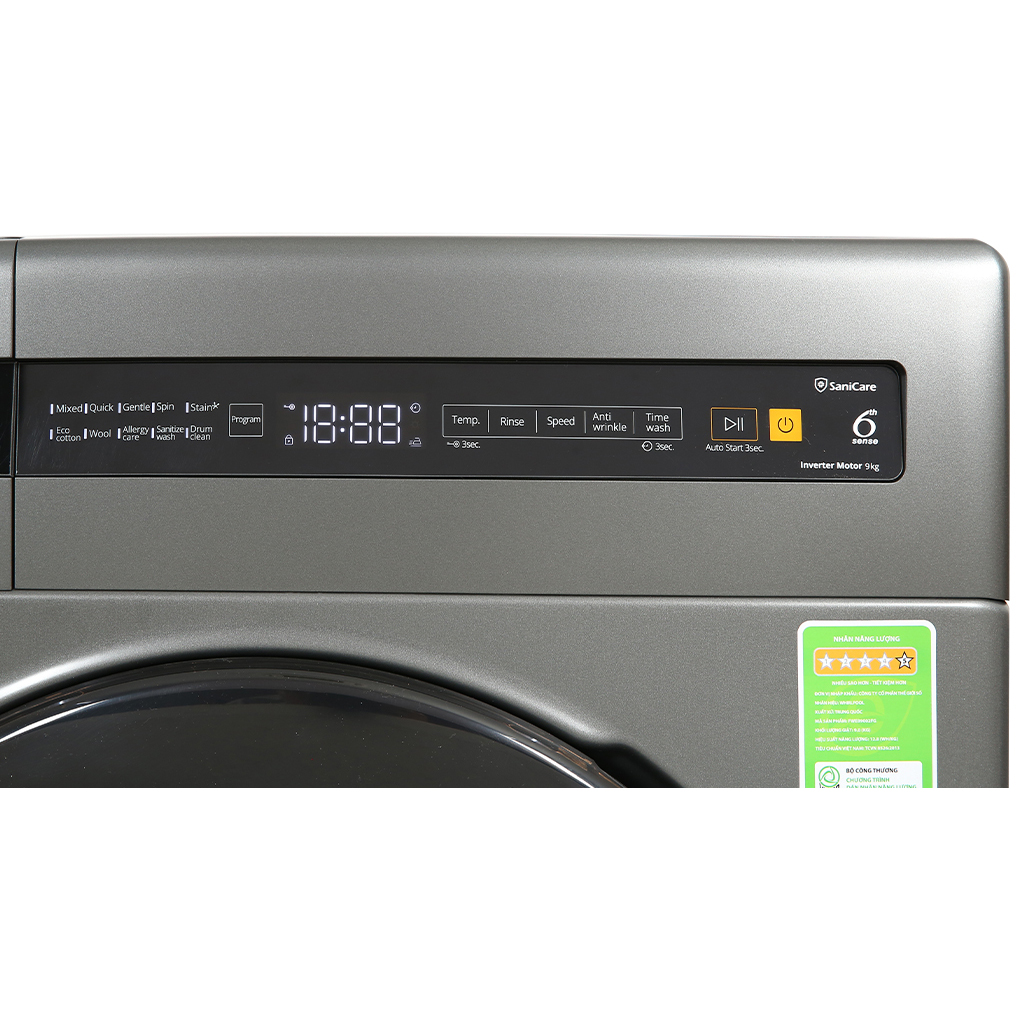 Máy giặt Whirlpool Inverter 9 kg FWEB9002FG -  Chỉ giao HCM