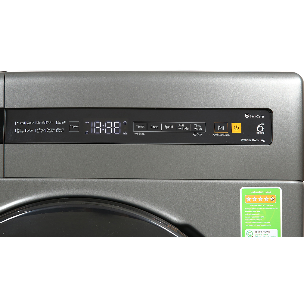 Máy giặt Whirlpool Inverter 9 kg FWEB9002FG - Chỉ giao HCM