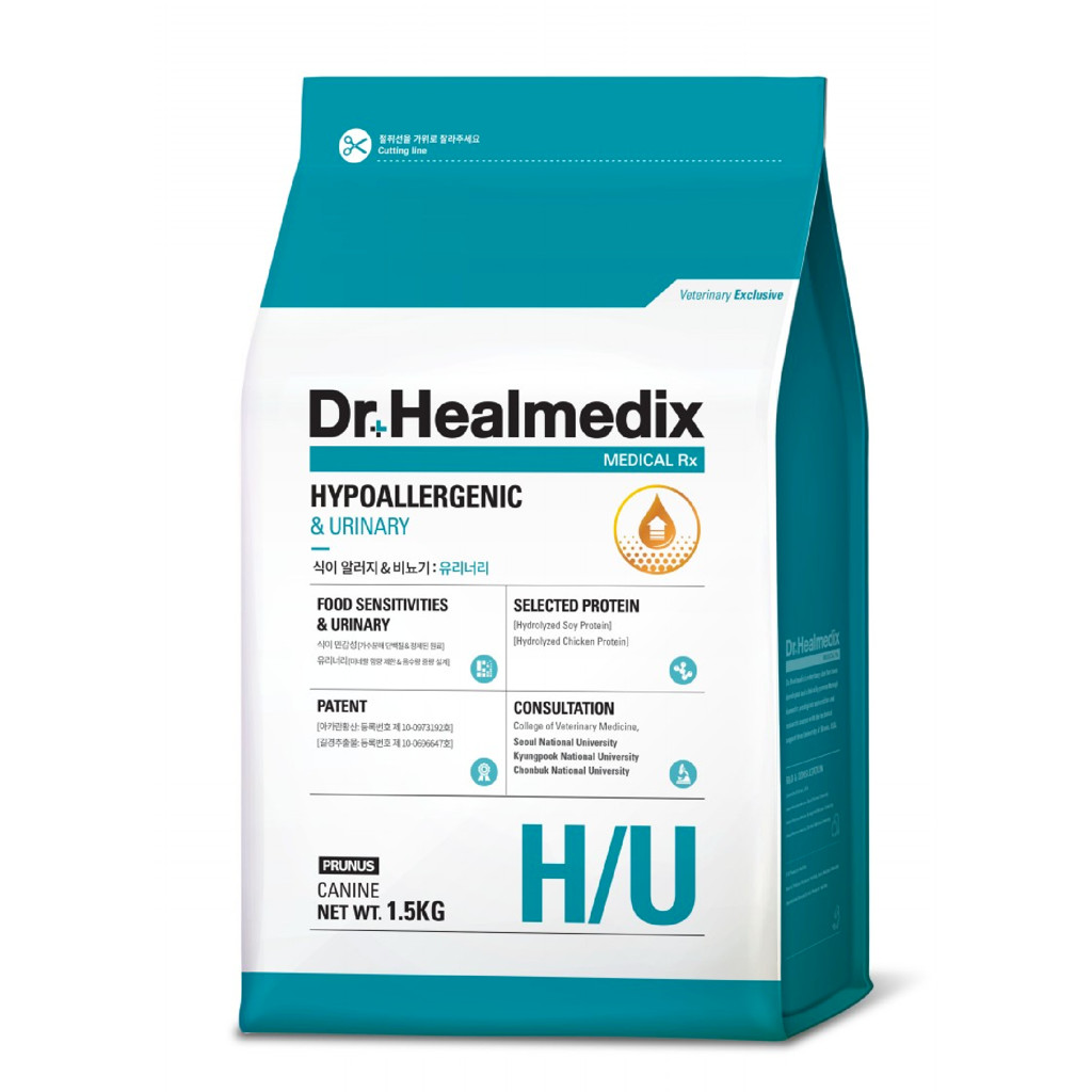 Thức ăn chó trị sỏi tiết niệu Dr.Healmedix Hypoallergenic &amp; Urinary 1.5kg