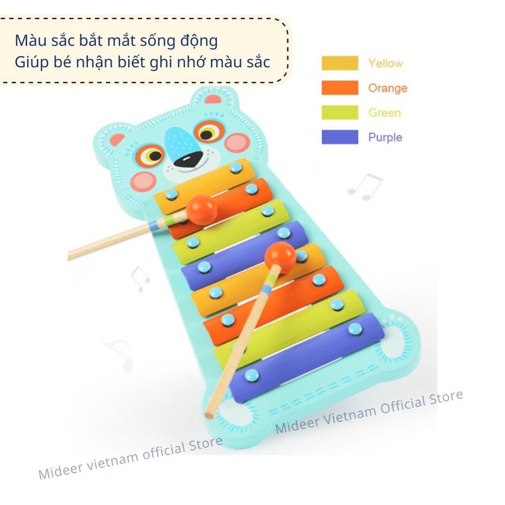 Đàn Piano Xylophone gỗ 8 thanh quãng Mideer Đồ chơi âm nhạc cho bé