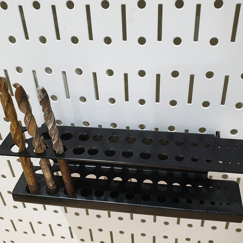 Giá treo mũi khoan Pegboard bằng thép sơn tĩnh điện - Phụ kiện cho bảng treo dụng cụ cơ khí