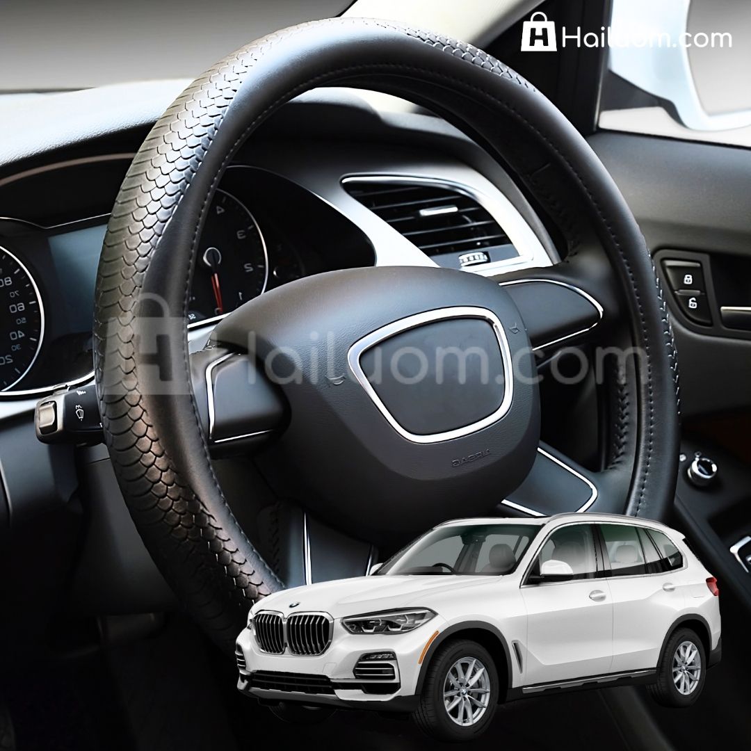 Bọc Vô Lăng ô tô cho BMW X5 Da Thật Họa Tiết Da Rắn Cao Cấp
