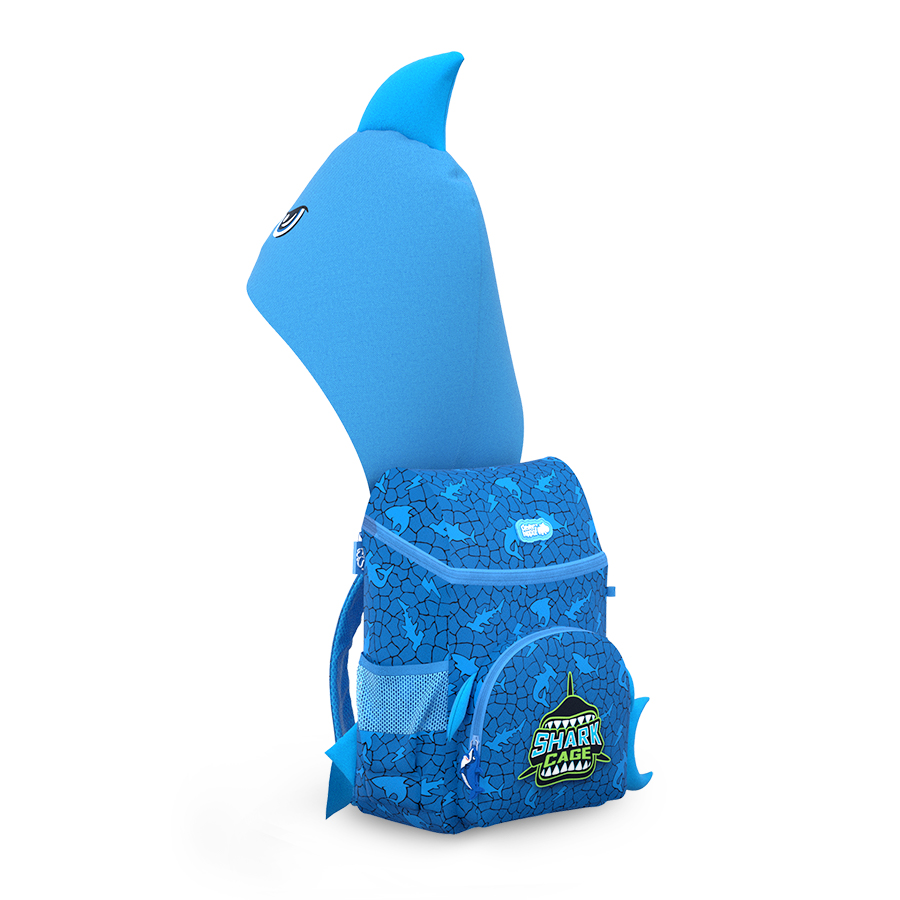 Ba Lô CLEVER HIPPO Có Nón Hoodie Shark Cage BS3103/BLUE