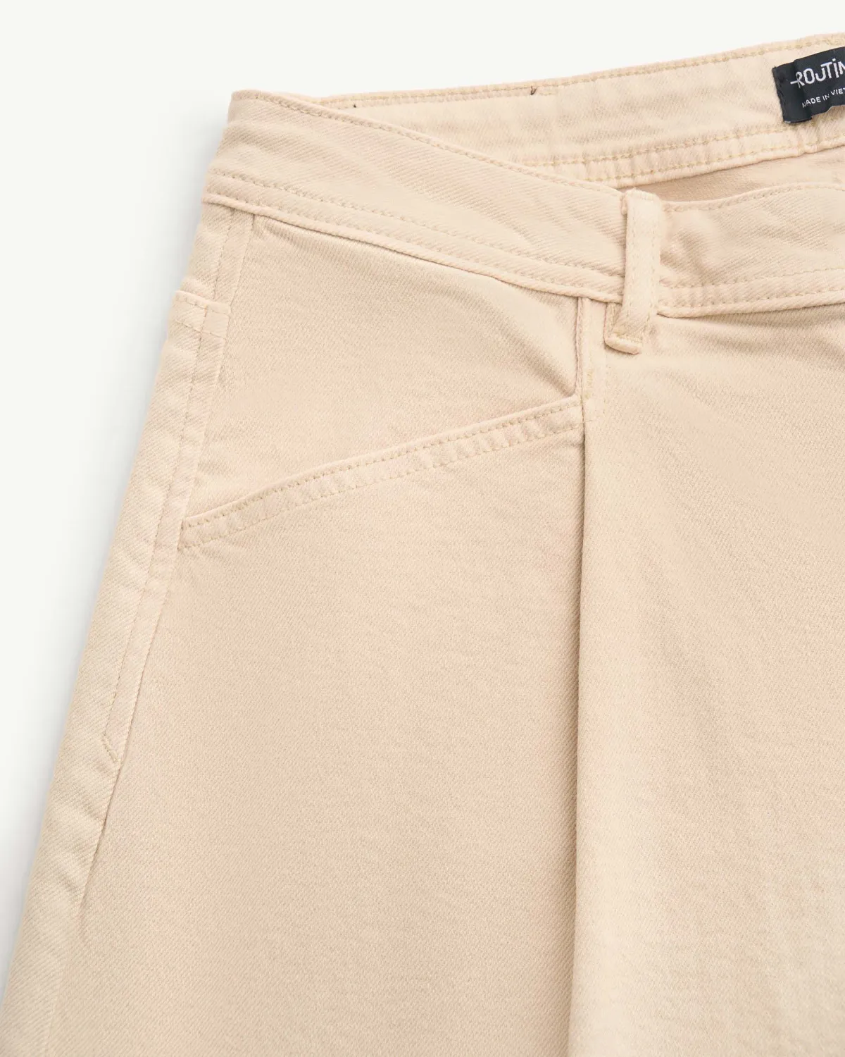 Quần jean nam Màu Be Form Cocoon - ROUTINE 10F25DPA014