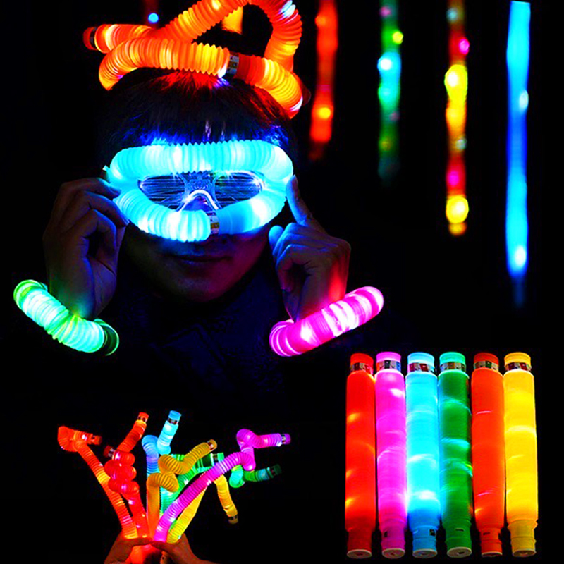 Đồ chơi ống nhựa hot trend 2023 Baby-S, Đồ chơi giảm stress có đèn led tạo hình vui nhộn cho bé – SDC068