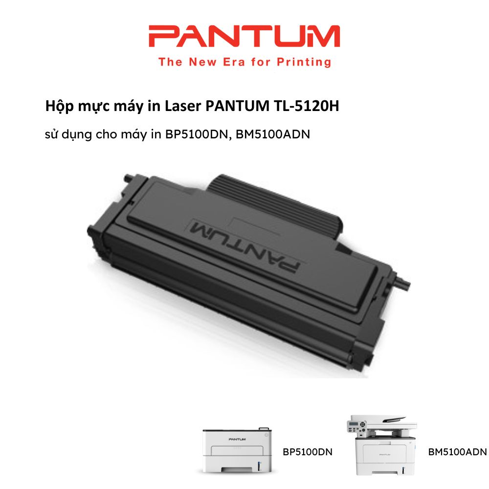 Hộp mực máy in Laser PANTUM TL-5120H, sử dụng cho máy in BP5100DN, BM5100ADN - Hàng chính hãng